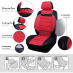 Ensemble de housses de siège de voiture avant, 6 pièces, Compatible avec Airbag, Mercedes C 300 – Image 2