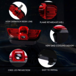 Projecteur de Logo de porte de voiture sans fil, Mercedes 204 C200 C220 C250 C260 C300 C400 C450 C63 – Image 2